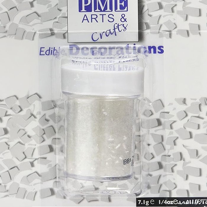 Flocos Branco Glitter comestíveis 7gr